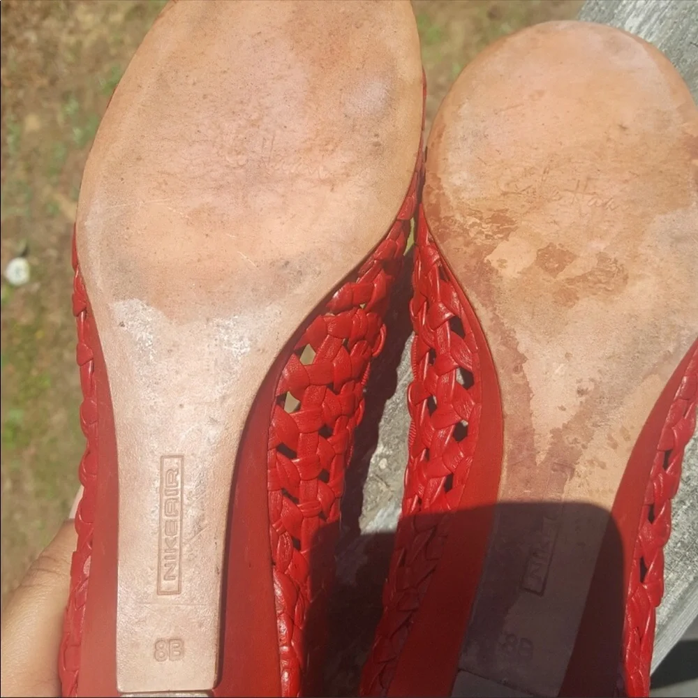 Red Cole Haan little wedges